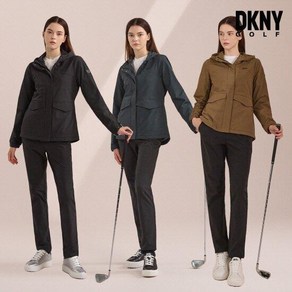 DKNY GOLF 여성 기능성 우븐 바람막이 스윙재킷&팬츠 셋업 2종