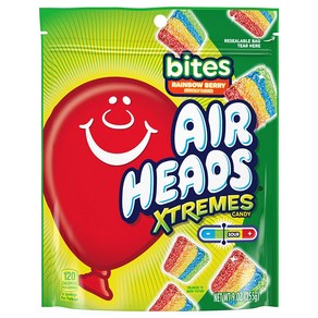 에어헤드 익스트림 바이트 스위트 사워 캔디 255g Aiheads Xtemes Bites Sweetly Sou Candy 9oz, 1개