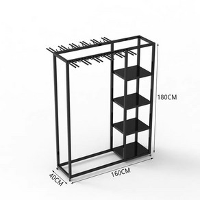 데크 보관대 스노우보드 전시대 양면형 4단 다이 선반 보드 스탠드, 45 블랙 더블 플레이트 스탠드 160 40 180CM, 1개