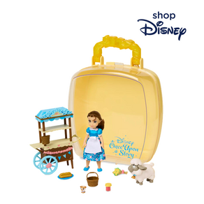 [Disney Stoe] 디즈니 스토어 미녀와 야수 벨 베이비 돌 인형 가방 피규어 세트 Disney's Once Upon a Stoy Mini Doll Playset, 1개