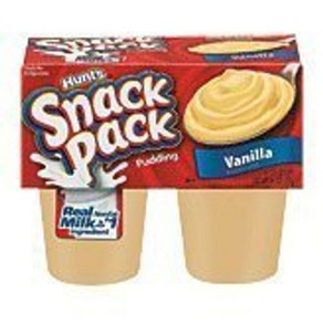 Hunt's Snack Pack Pudding Vanilla 4 - 3.25oz Cups 13oz Package (Pack of 6), 92g, 1개