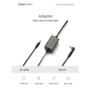 [태영전자] 어답터 110~220V / 12V 3A [5PIN jack 교환형] Desk-top