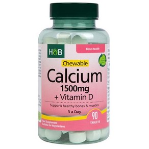 Holland & Baett Chewable Calcium + Vitamin D 홀랜드앤바렛 츄어블 칼슘 + 비타민 D 90정 1개