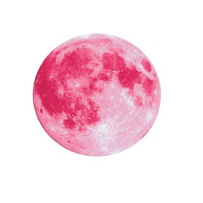 로이윙 Moon 달 인테리어 야광 형광 데코 스티커, 30cm, 레드문