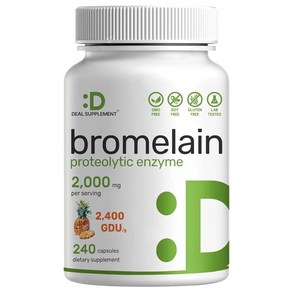 DEAL SUPPLEMENT 나토키나아제 1회 제공량당 4 000 FU 식물성 캡슐 240개 1병, Bomelain 2000mg - Poteolytic, 1개