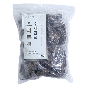 순수하개 강아지 오리건조간식 국내산 대용량팩, 1개, 1kg, 목뼈