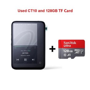 ACTIVO CT10 MP3 플레이어(Bluetooth 와트iFi 고해상도 디지털 오디오 플레이어 USB DAC MQA DAP 휴대용, Used CT10 n 128GB_16GB, 01 Used CT10 n 128GB_01 16GB, 1개