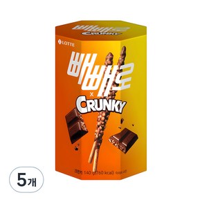 빼빼로 크런키, 140g, 5개