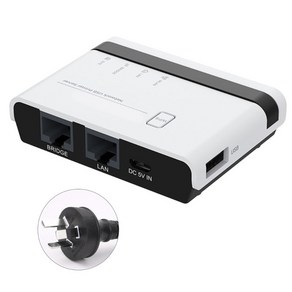 인쇄 서버 10/100Mbps 무선 USB 2.0 프린터 서버 어댑터 네트워킹, AU 플러그, 1개