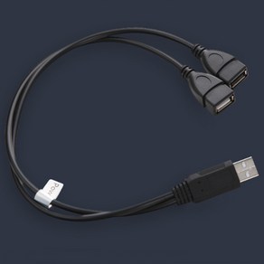 외장하드 연결용 USB A타입 보조전원케이블 Y자 듀얼포트, 1개