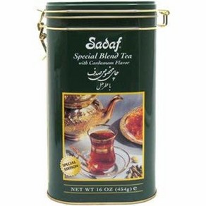 Sadaf Cadamom Tea 루즈 리프 틴 473.2ml 16온스 - 특수 혼합 카르다몸 실론 홍차 스리랑카에서 수확한 제품, 1개, 1개, 1개입