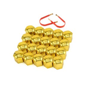 자동차 휠 너트 캡 보호 커버 허브 나사 블랙 타이어 볼트 장식, 3.20pcs Plated Gold, 1개, B.21mm