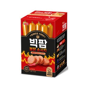 롯데햄 빅팜불닭 1200g(60gX20개) 간식소시지 매콤 알싸한 화끈한맛 어린이 안주, 20개, 60g