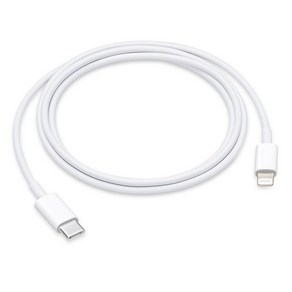 애플 Lightning USB-C 케이블(벌크), Lightning-USB-C/화이트, 1개