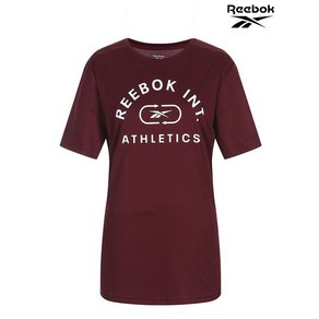 리복 Reebok 여성 클래식 폴리 버건디 반팔티셔츠 WOR POLY GRAPHIC SS TEE RETS1F067R3