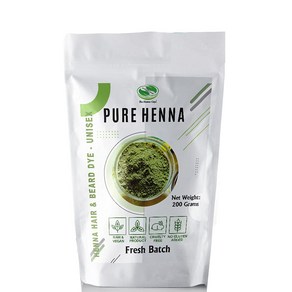 The Henna Guys 퓨어 천연 헤나 가루 100% 파우더 Pue Powde 200g, 퓨어 헤나