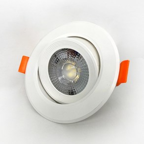LED 3인치 다운라이트 회전 COB 주백색 다량구매 매입등 매립등, 5개