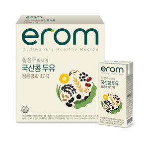 이롬 황성주 국산콩 두유 검은콩과 17곡, 190ml, 16개