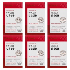 [바이크롬] 간 유산균 NVP-1702 (30캡슐 X 3개 / 3개월분), 6개, 30정