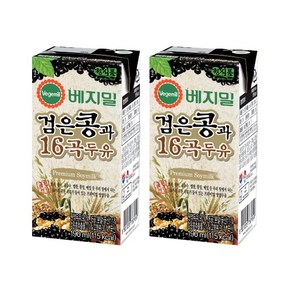 정식품 베지밀검은콩과 16곡두유 190ml 24팩, 24개