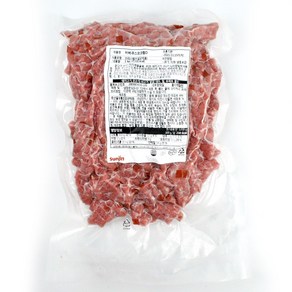 선진FS 바베큐 스모크햄D 1kg 다진햄 피자토핑 베이커리 샌드위치, 1개