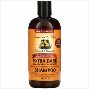 Sunny Isle 모발 관리 Exta Dak Jamaican Black Casto Oil 샴푸 12 fl oz, 1개