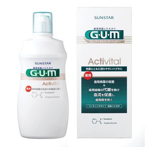 GUM 지유엠액티비탈덴탈컨디셔너에이엔 임플란트 관리 후 치과 치주질환 무알콜 저자극 가글(430ml), 1개, 430ml