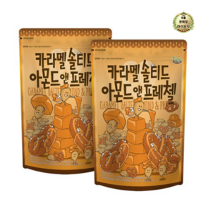 탐스팜 카라멜솔티드아몬드앤프레첼, 2개, 600g