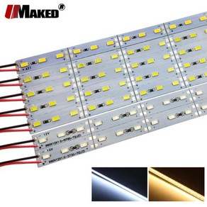 220VLED바 10pc 50cm LED 바 빛 DC12V 36LED SMD5730/5630 리지드 스트립 형광 에너지 절약 튜브 카운터 트, 1개, 06 Geen 520-525nm