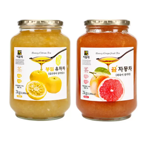 코스트코 씨밀레 봉밀 유자차 2kg + 자몽차 2kg, 2개