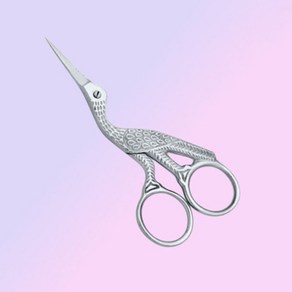 네일도구 손톱정리도구 손톱 네일 케어 용품 실크가위 실버학가위, 1개