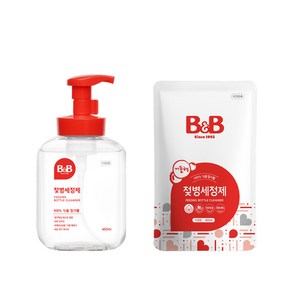 비앤비 젖병세정제 거품 용기 450ml + 리필 400ml, 1세트