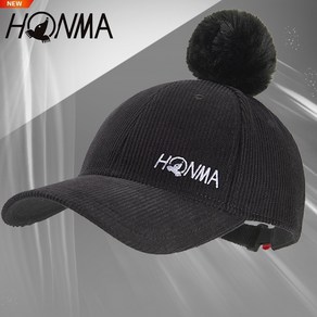[혼마정품] HONMA 퍼 방울 골프모자(블랙)(리퍼브), 혼마 퍼 방울 골프모자(블랙), 1개