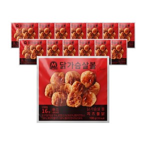 미트리 닭가슴살 볼 치즈불닭, 100g, 14개