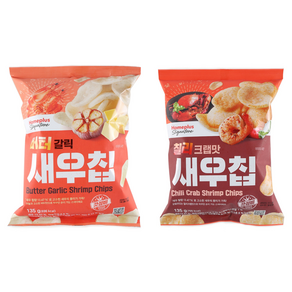 홈플러스 새우칩 2종세트(버터갈릭 칠리크랩) 135g