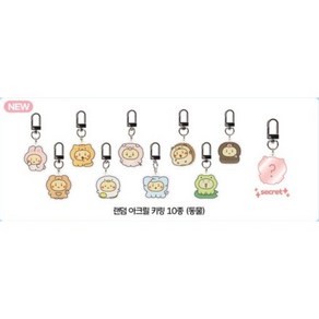 카카오프렌즈 망그러진 곰 아크릴 키링 랜덤 10종 동물 키링 키홀더