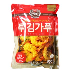 CJ 백설 튀김가루 500g 식품 > 가루/조미료/향신료 가루 밀가루/부침/튀김/빵가루, 1개