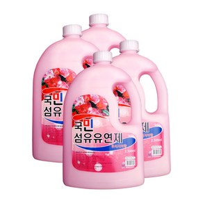 국민세제 국민 섬유 유연제 2500ml 후리지아향(1box) 경제적 향기, 4개, 2.5L