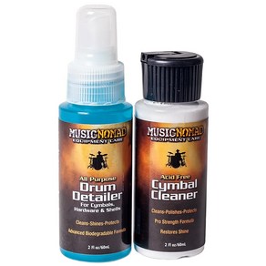 MusicNomad MN117 Cymbal Cleaner & Drum Detailer Pack 2 oz MusicNomad MN117 심벌즈 클리너 및 드럼 디테일러 팩 2온스