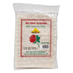 베트남 SAIGON 라이스페이퍼 사각 16cm 200g 월남쌈 음식 요리 식자재 / RICE PAPER, 1개