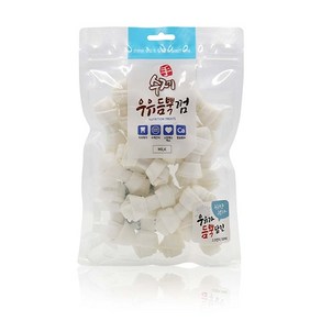 대용량 수제 우유듬뿍껌 우유껌 소가죽우유껌 20p 2.5인치, 상세 설명 참조, 1개