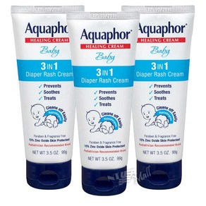 아쿠아퍼 베이비 기저귀 크림 99g 3팩 AQUAPHOR BABY DIAPER RASH CREAM, 3개