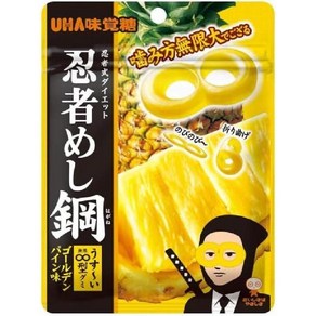 일본 UHA 미각당 닌자 메시 스틸 젤리 (황금 파인애플맛) 50g 10개