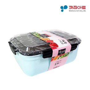 다담채 키친아트 스텐칼라 핸디형 밀폐용기 2호 2900ml, 1개