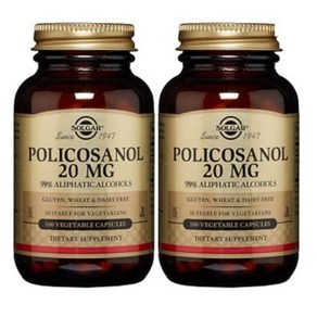 솔가 폴리코사놀 20mg 100캡슐 x 2통 Policosanol, 100정, 2개