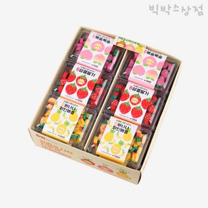 1000 과일도시락지우개 24개입 (BOX) 딸기 복숭아 바나나 파인애플 잘지워지는 미니 수정 학용품