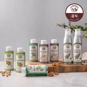 [라투랑겔] [더블] (유라픽) 프리미엄 오일 더블세트 (월넛오일 250ml 2병 + 바질오일 250ml 2병 + 피스타치오 250ml 2병 + 엑스트라 버진 올리브오일 147m, 상세 설명 참조