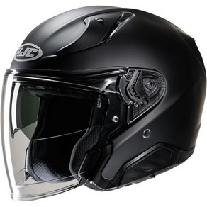 HJC HELMETS SMART RPHA 31 솔리드 모터사이클 헬멧 제트 오픈 페이스 내장형 바이저 환기 내부 부착 및 제거 과 호환, Matte Black, L (58 - 59cm)