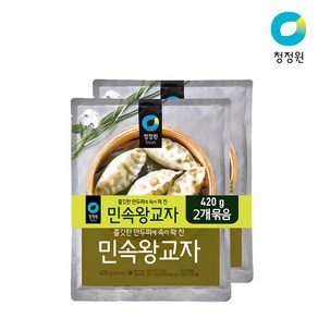 [청정원] 민속 왕교자만두 420g x 2ea (냉동), 450g, 2개