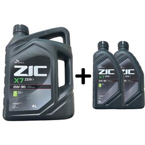 ZIC X7 ZERO 0W30 4L 1개 + 1L 2개 가솔린, X7 ZERO 0W30(가) 4L 1개+1L 2개